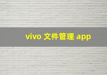 vivo 文件管理 app